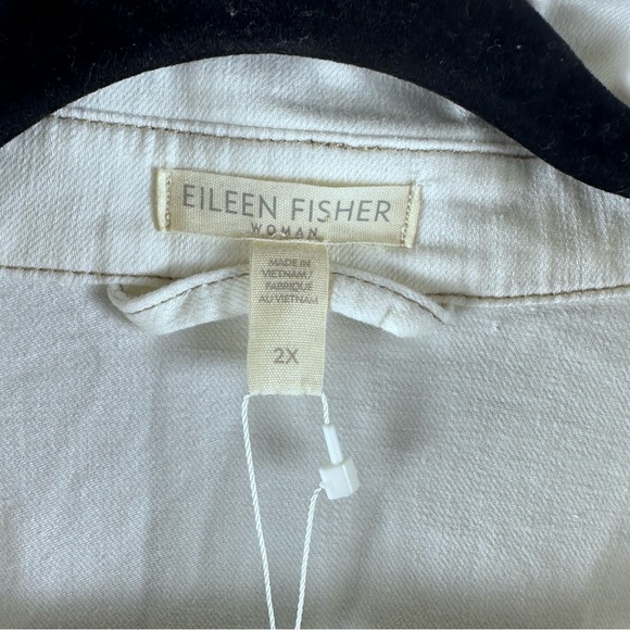 Eileen Fisher Women’s White Denim Jacket Size 2X - Picture 4 of 10